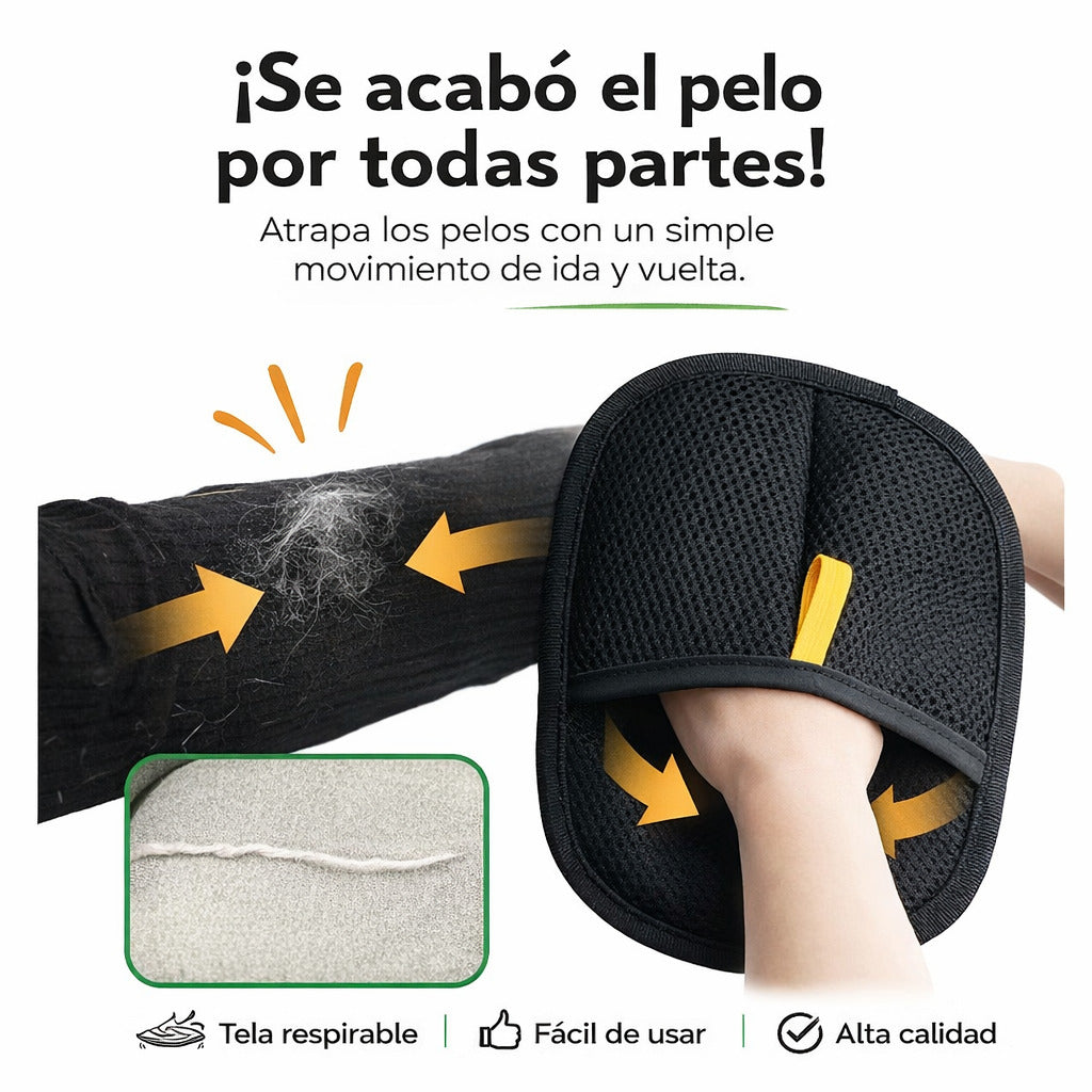 MANOPLA QUITA PELOS PRO "DESHAZTE DEL PELO EN SEGUNDOS"